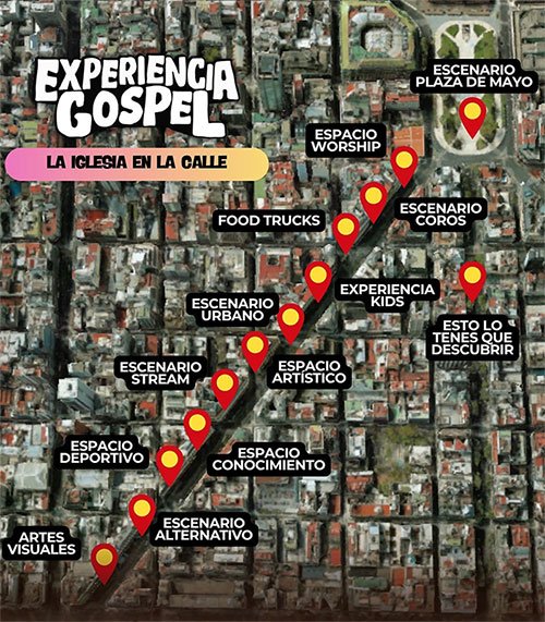 mapa experiencia gospel