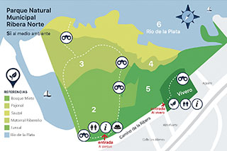 mapa reserva natural ribera norte