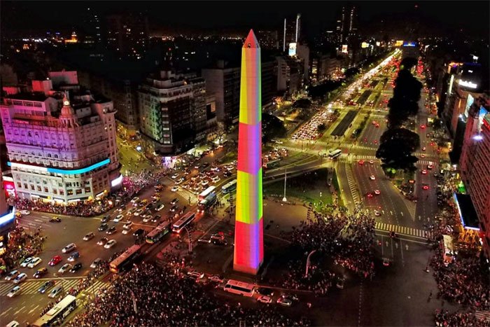 Mapping 3D en La Noche del Obelisco 2026 en Buenos Aires